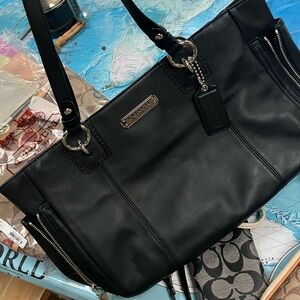 Coach Black Leather Shoulder Bag